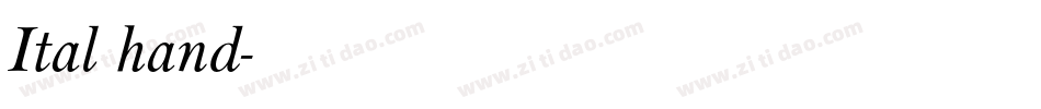 Ital hand字体转换
